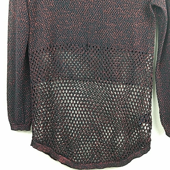 Rock & Republic Sheer Mesh Metallic Top - Picture 3 of 7